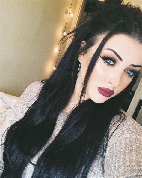 Amber Danielle On Instagram “🙃” Black Hair Pale Skin Hair Pale Skin