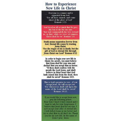 Bookmark Plan Of Salvation How To Experience Romans Kjv Pack Of 25