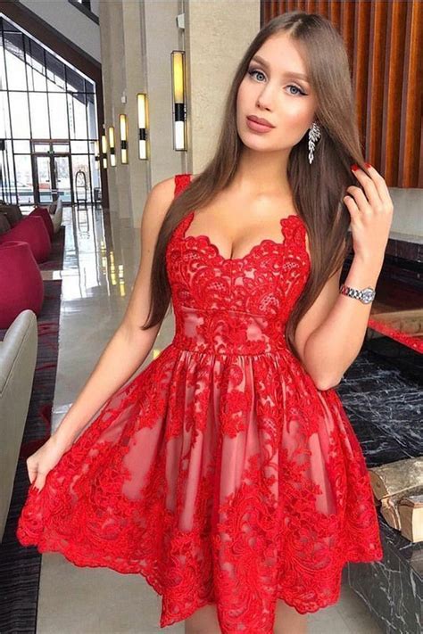 Vestidos Elegantes Cortos ~~rosario Contreras~~ Mini Homecoming Dresses Red Homecoming