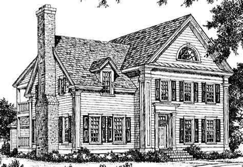 Greek revival house plans, designs & floor plans for builders. Vernacular Greek Revival - G. John Baxter | Southern ...