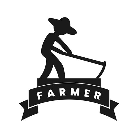 Silhouette Farmer Logo Design Template 7166418 Vector Art At Vecteezy
