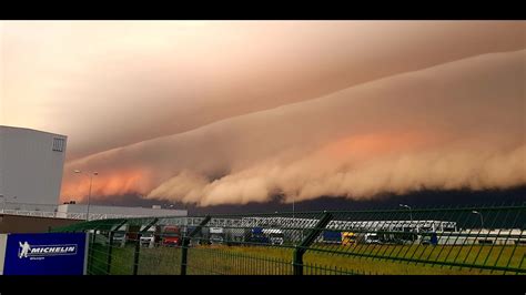 Wał Szkwałowy Shelf Cloud Poland Olsztyn Youtube