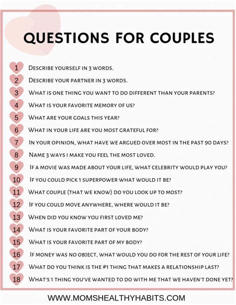 10 Questions You Should Know About Your Partner