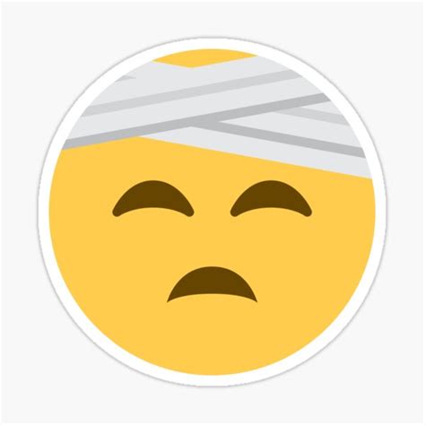 Face With Head Bandage Emoji Sticker For Sale By Azurevertigo Redbubble