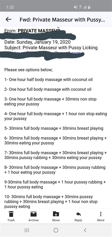 My Friend Matched A Masseuse Tonight Here Are His Services He Emailed Her 3 Was 40 R Tinder