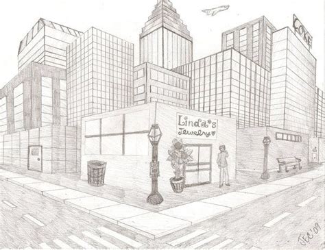 In The City Of Dreams By Sirwellie Perspective Drawing