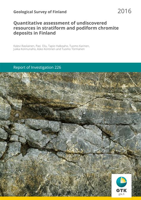 Pdf Quantitative Assessment Of Undiscovered Resources In Stratiform
