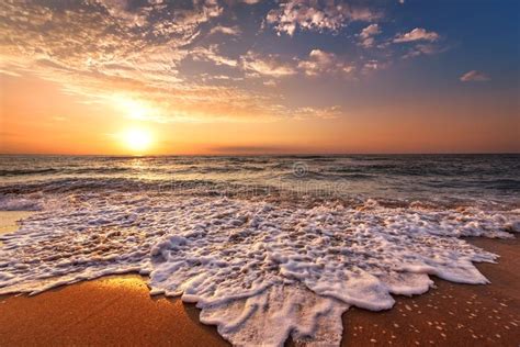 Beautiful Tropical Sunrise On The Beach Stock Photo Image Of