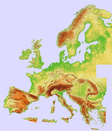 Topography Map Of Europe Metro Map