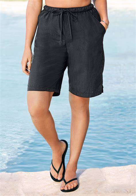 Taslon® Swim Board Shorts With Built In Brief Plus Size Swim Bottoms Jessica London