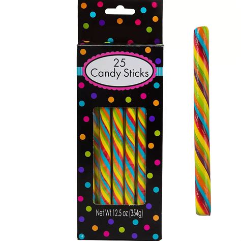 Rainbow Candy Sticks 25ct Party City