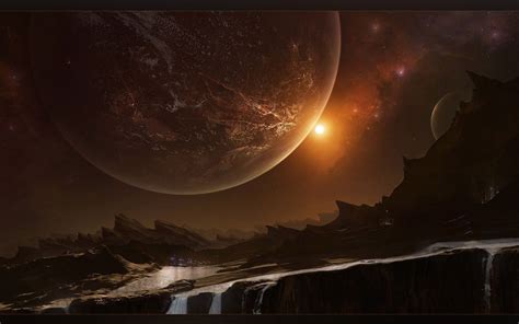 Wallpaper Science Fiction Planet Landscape Photos Cantik