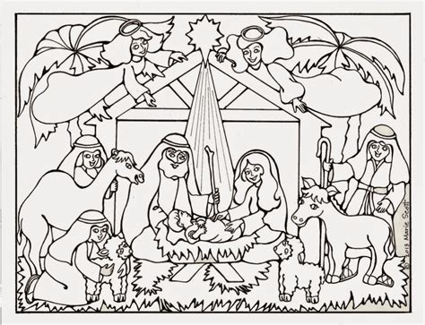 Dibujo Del Nacimiento De Jesus Para Colorear Dibujos Cristianos Para