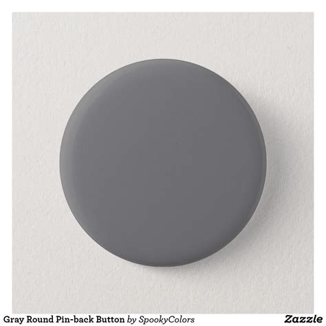 Gray Round Pin Back Button Round Pin Custom Buttons