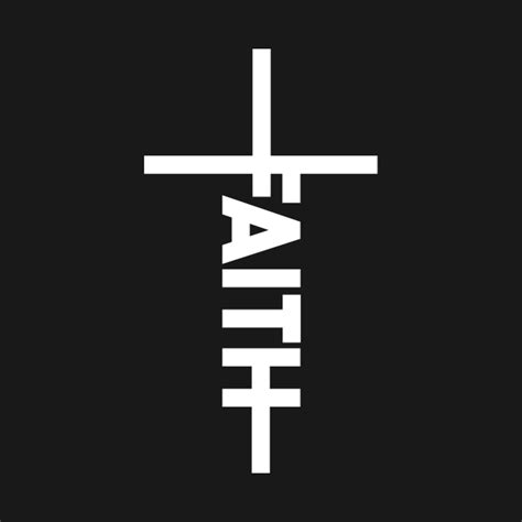 Faith In Straight Font Cross Illustration Faith T Shirt Teepublic