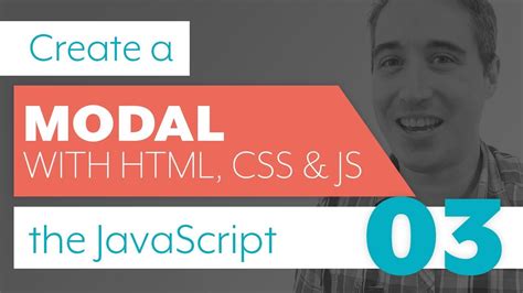 How To Create A Modal With HTML CSS JS Part JavaScript Intro YouTube