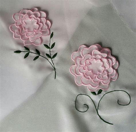 Machine embroidery designs 3D flowers ITH roses with branch | Etsy