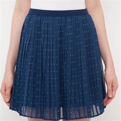 Women Chiffon Pleated Print Mini Skirt Uniqlo