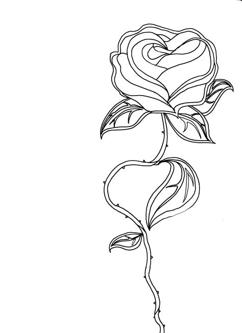 Similar Galleries Simple Flower Outline Simple Rose Outline Rose