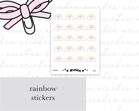 Rainbow Planner Stickers Ariebea