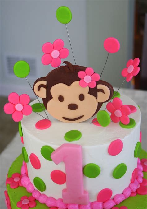 Claudine Pink Mod Monkey 1st Birthday
