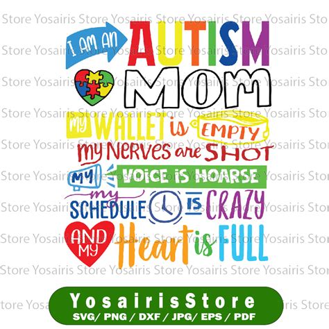 I M An Autism Mom Wallet Empty Svg Proud Autism Mother Day Inspire