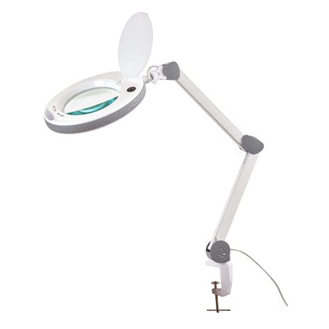 5 ft led magnifying lamp with light 1 75x magnifier with bright lighted lens and rolling base