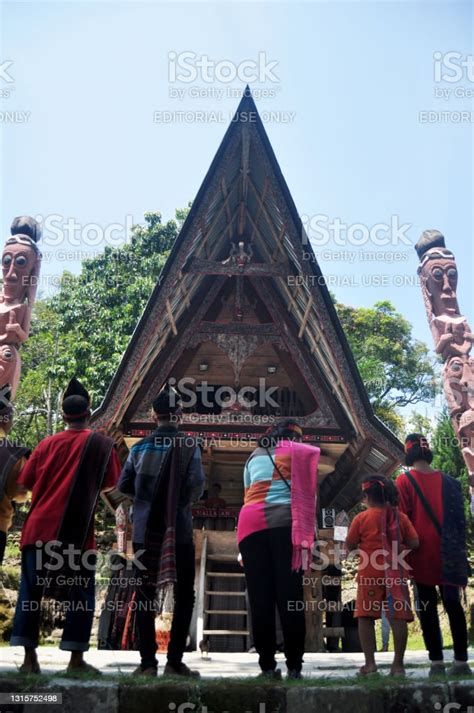batu kursi raja siallagan or huta stone chair of king siallagan in north sumatra indonesia stock