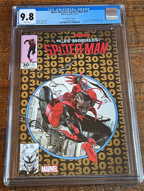 Miles Morales Spider Man 30 Cgc 9 8 Mike Mayhew Gold Variant B East Side Comics
