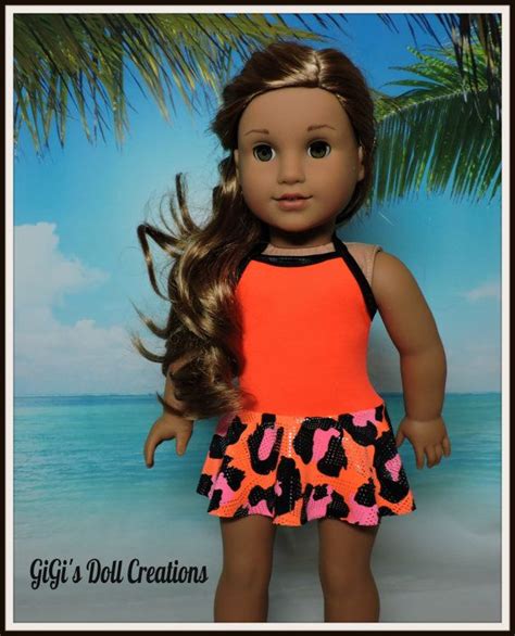 ruffled skirt doll swimsuit fits lea clark an american girl etsy american girl doll