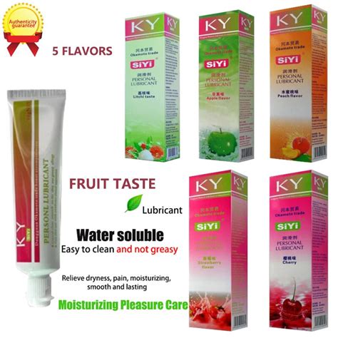 PCS ML Peach Strawberry Apple Cherry Lychee Edible Flavor Water Based Lubricant Sex Anal