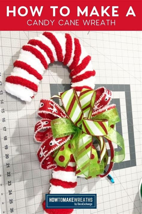 Simple Diy Candy Cane Wreath Tutorial How To Make Wreaths Wreath
