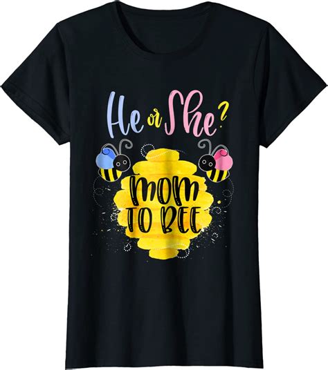 Womens Gender Reveal What Will It Bee Shirt He Or She Mom T