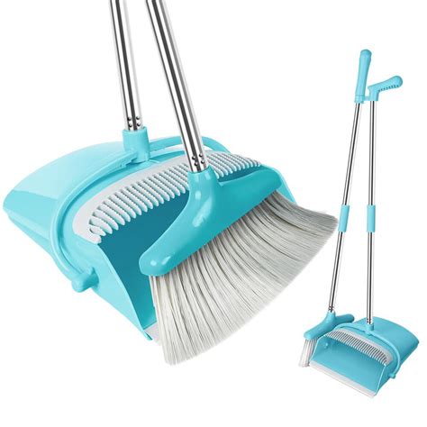 Fgy Broom And Dustpan Set Standing Upright Dust Pan W Extendable 32
