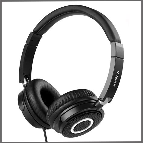 On Ear Headphones with Microphone, Vogek Wired Foldable Over ear ...