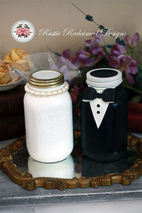 Bride And Groom Mason Jars Wedding Souvenirs Diy Wedding Ts For