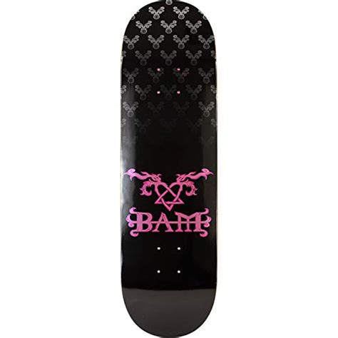 Element Skateboards Bam Margera Heartagram Black Pink Skateboard Deck