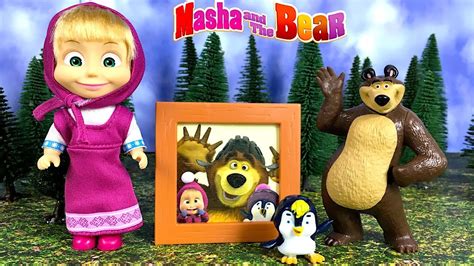 Masha And The Bear Playsets Camera And Penguin In The Egg Unboxing