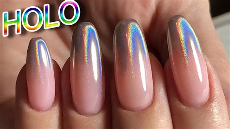 Holographic Ombre Nail Holo Powder Youtube