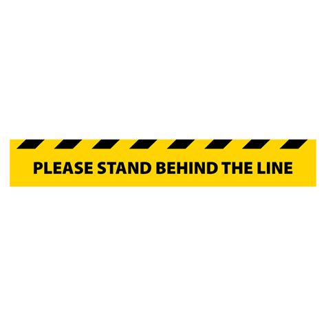 Carpetconcrete Vinyl Please Stand Behind The Line Yellow First