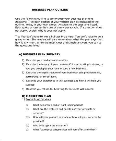 Free startup business plan template. FREE 21+ Sample Business Plan Outlines in MS Word | PDF