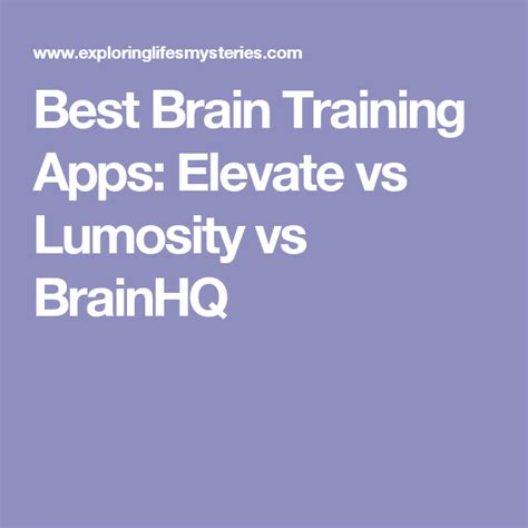 The trx suspension trainer is a great, compact piece of gear to have in your home; Best Brain Training Apps: Elevate vs Lumosity vs BrainHQ ...