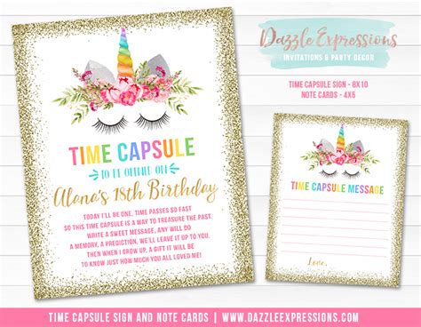 1st Birthday Time Capsule Sign Printable Free
