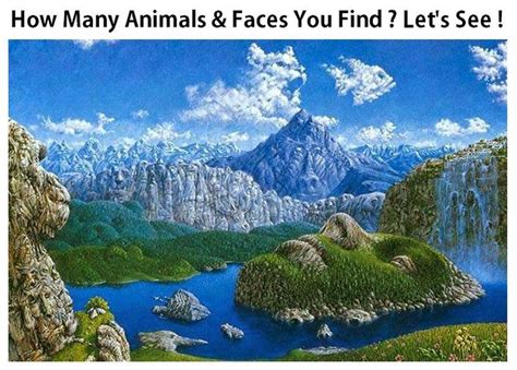 Can You Find The Hidden Faces And Animals In This Pictures Tricky