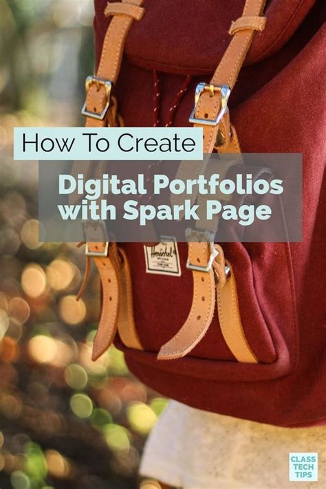 How To Create Digital Portfolios With Spark Page Class Tech Tips