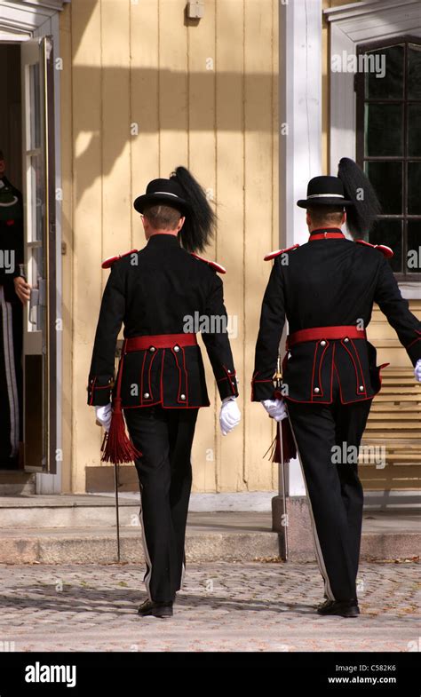 Changing Of The Guard At The Royal Palace Oslo Norway Stock Photo Alamy
