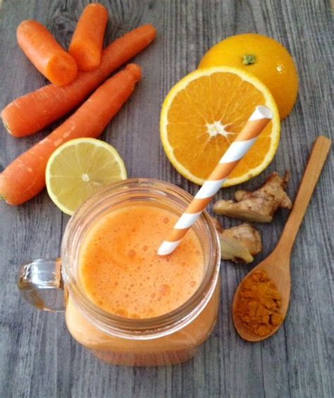 Immune Boosting Carrot Orange Juice With Ginger And Tumeric Four