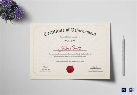 Graduation Degree Certificate Template For Graduation Certificate