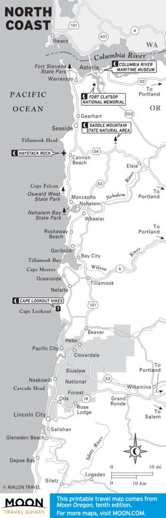 31 Map Of Oregon And California Coast Maps Database Source