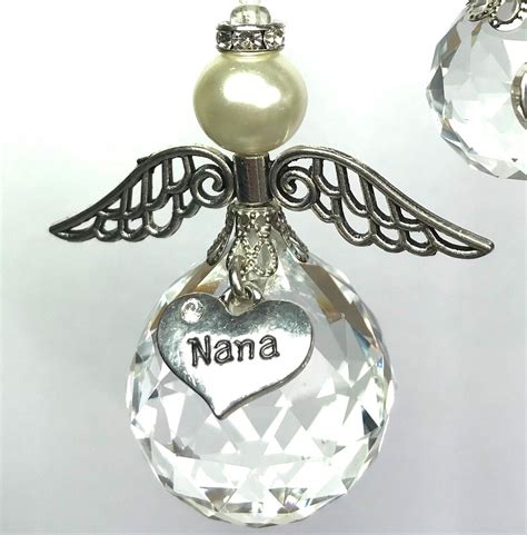 Nana Angel Personalised Crystal Guardian Angel Prism Sun Etsy
